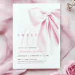 Invitation Pink Bow Sweet 16 Anniversaire<br><div class="desc">Présentation du Pink Bow Sweet 16 Anniversaire Invitation Cette élégante invitation comporte un joli arc rose et une police de caractères élégante.</div>