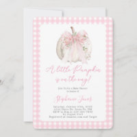 Pink Bow Une petite fille Baby shower Citrouille