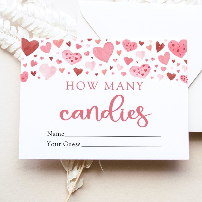 Invitation Pink Chérie Valentine Combien de bonbons Jeu (Créateur téléchargé)