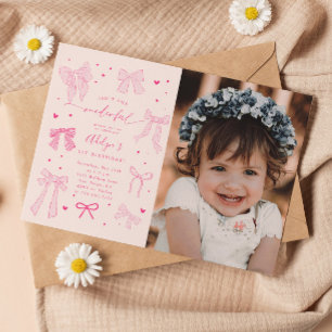 Invitation Pink Coquette annonce une fête d'anniversaire
