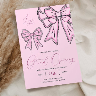 Invitation Pink Coquette vante Feminine Grand Ouverture d'ent