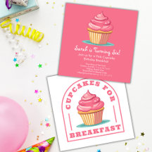 Pink Cupcakes Anniversaire Brunch ou petit déjeune