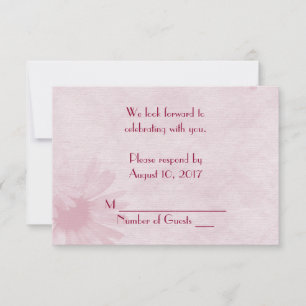 Invitation Pink Daisy RSVP