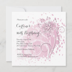 Invitation Pink Dandelion