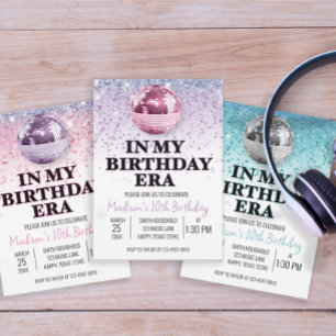 Invitation Pink Dans Ma Musique D'Ere Anniversaire