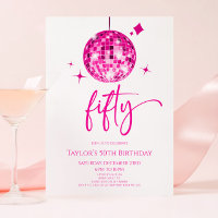 Pink Disco Ball Cinquante-ème fête d'anniversaire