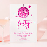 Pink Disco Ball Quarante fête d'anniversaire