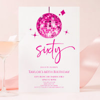 Pink Disco Ball Soixante 60e fête d'anniversaire