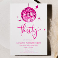 Pink Disco Ball Trente fête d'anniversaire