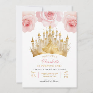 Invitation Pink Fairytale Princess 1er anniversaire