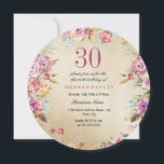 Invitation Pink Floral Country Gold 30th Birthday Party<br><div class="desc">Pink Floral Country Gold 30th Birthday Party Invitation Collection correspondante dans Niche et Nest store Design Avec l'aimable autorisation de www.createthecut.com</div>