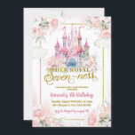 Invitation Pink Floral Princess Royal Castle 7e anniversaire<br><div class="desc">Pink Floral Princess Royal Castle 7ème anniversaire Invitation</div>