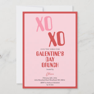 Invitation Pink Galentine's Day Fête Brunch Friendship