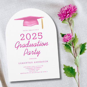 Invitation Pink Girly 2025 Graduation Party