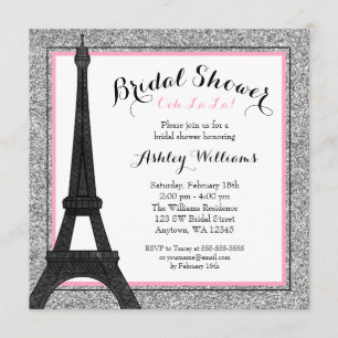Invitation Pink Glam Paris Fête des mariées