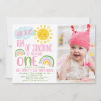 Pink Green Notre Petit Rayon De Soleil 1er Anniver