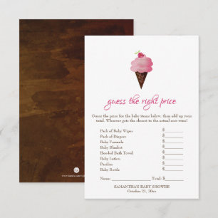Invitation Pink Ice Cream Devine le bon prix jeu