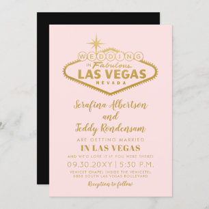 Invitation Pink Las Vegas Fabuleux Destination Mariage
