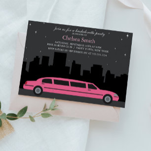 Invitation Pink Limousine Bachelorette Party