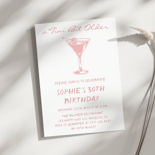 Invitation Pink Martini Un Peu Plus Âgé 30e Anniversaire