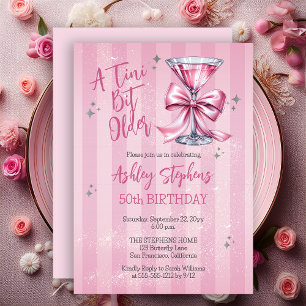 Invitation Pink Martini Un Peu Plus Âgée Fête d'anniversaire