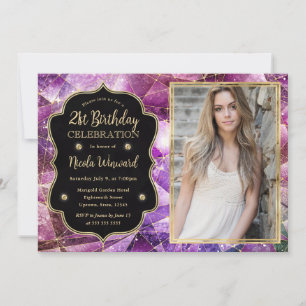 Invitation Pink Midnight Crystal Galaxy photo 21e anniversair