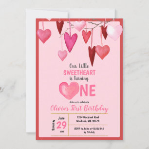 Invitation Pink Notre Petit Amoureux Saint Valentin Anniversa