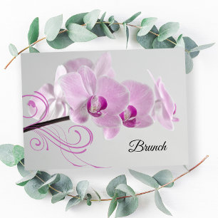 Invitation Pink Orchid Elegance Post Mariage Brunch