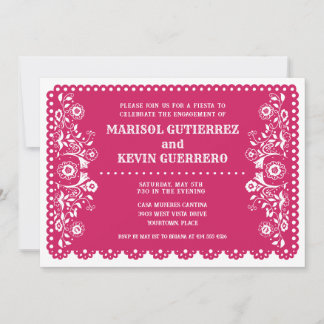 Invitation Pink Papado Picado Cinco de Mayo