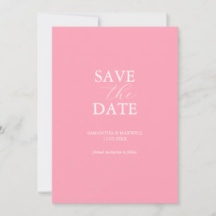 Invitation Pink pour Sauvegarder la Date