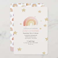 Pink Rainbow Stars Première fête d'anniversaire