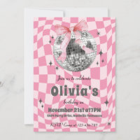 Pink Retro Super Coquette Disco Ball Anniversaire