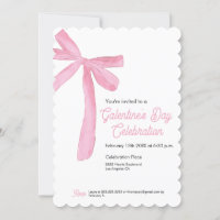 Pink Ribbon Bow Galentine's day Girly moderne