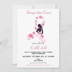 Invitation Pink Sakura Cancer du sein Survivant collecte de f