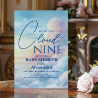 Pink Sky Cloud Neuf Baby shower d'aquarelle