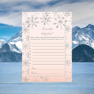 Invitation Pink Snowflake Devine Que Bébé Nourriture Douche J