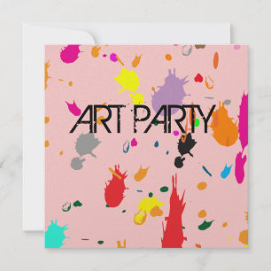 Invitation Pink Splatter