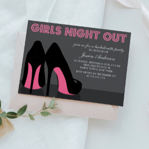 Invitation Pink Stiletto Chaussures Filles Nuit Sortir Invita