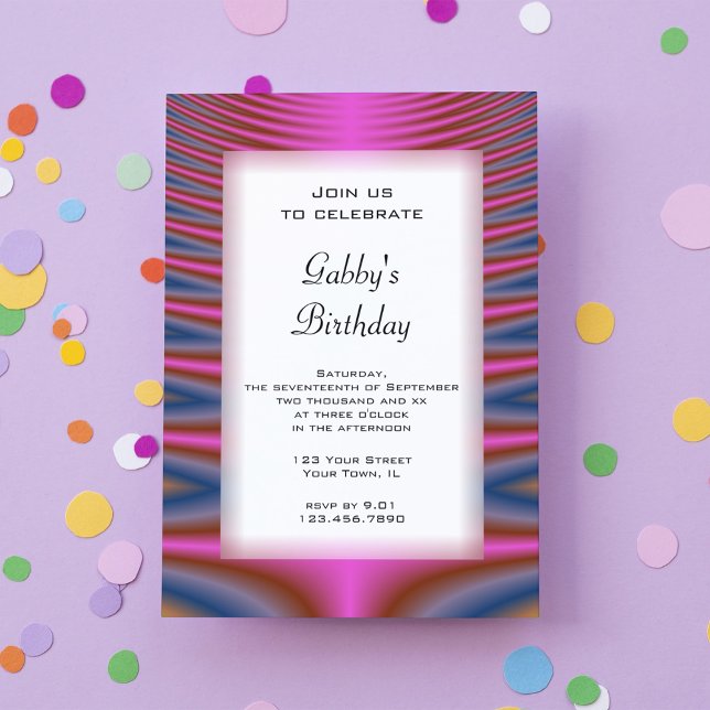 Invitation Pink Tie Dye Birthday Party (Créateur téléchargé)