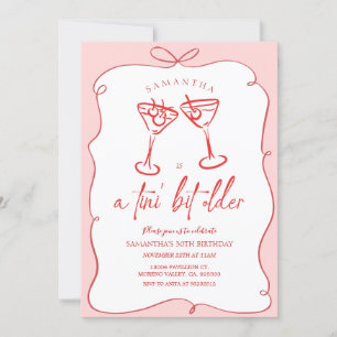 Invitation Pink Tini Bit Ancien Cerisier Adulte Fête d'Annive