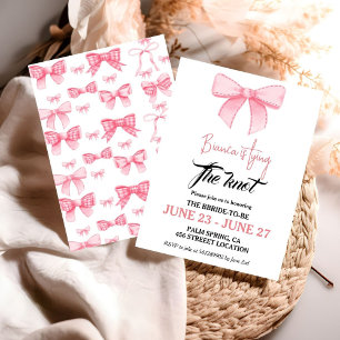Invitation Pink Watercolor Ruban Blush Bachelorte