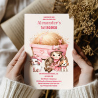 Pink Wild West Cowgirl 1ère fête d'anniversaire