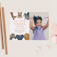 Pink Young Wild et trois Safari photo d'anniversai