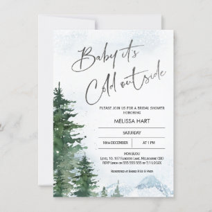 Invitation Pins d'hiver Baby Son Baby shower froid