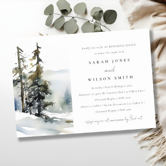Invitation Pins d'hiver Snow Landscape Dîner de répétition