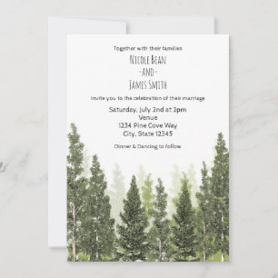 Invitation Pins rustiques Mariage campagnard simple