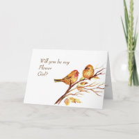 Pinsons chanteurs mignons oiseaux bruns aquarelle