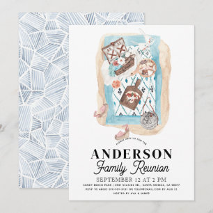 Invitation Pique-nique à la plage Réunion de famille