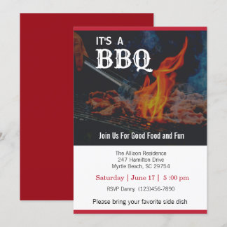 Invitation Pique-nique BBQ Cookout