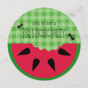 Invitation Pique-nique BBQ d'été Fête d'anniversaire personna